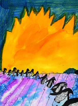 Stephanie's penguin painting