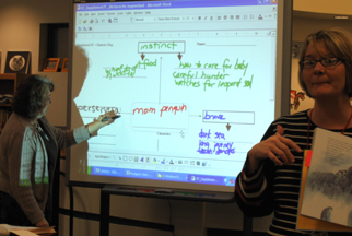 Photo of Debra and Melody team teaching