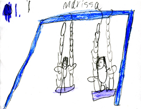 Marissa's drawwing of the swings
