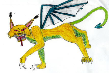 Savannah's drawing of the Jabberwocky