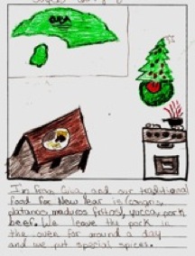 S.R.'s artwork and writing