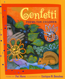 the book jacket shows briliant colors in a nature scean