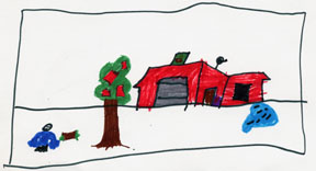 Southwestern home during winter.