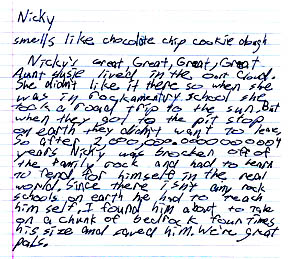 This is Joe's story about his rock named "Nicky."