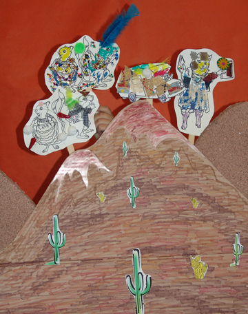 4 puppets over the mountain