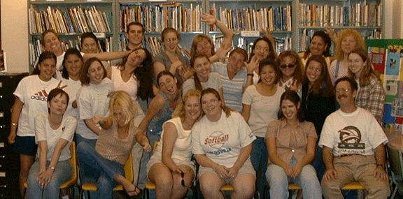 This is a photograph of our class being silly.